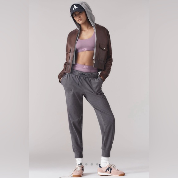 Anthropologie Varley Brushed Rib Slim Cuff Joggers in black...